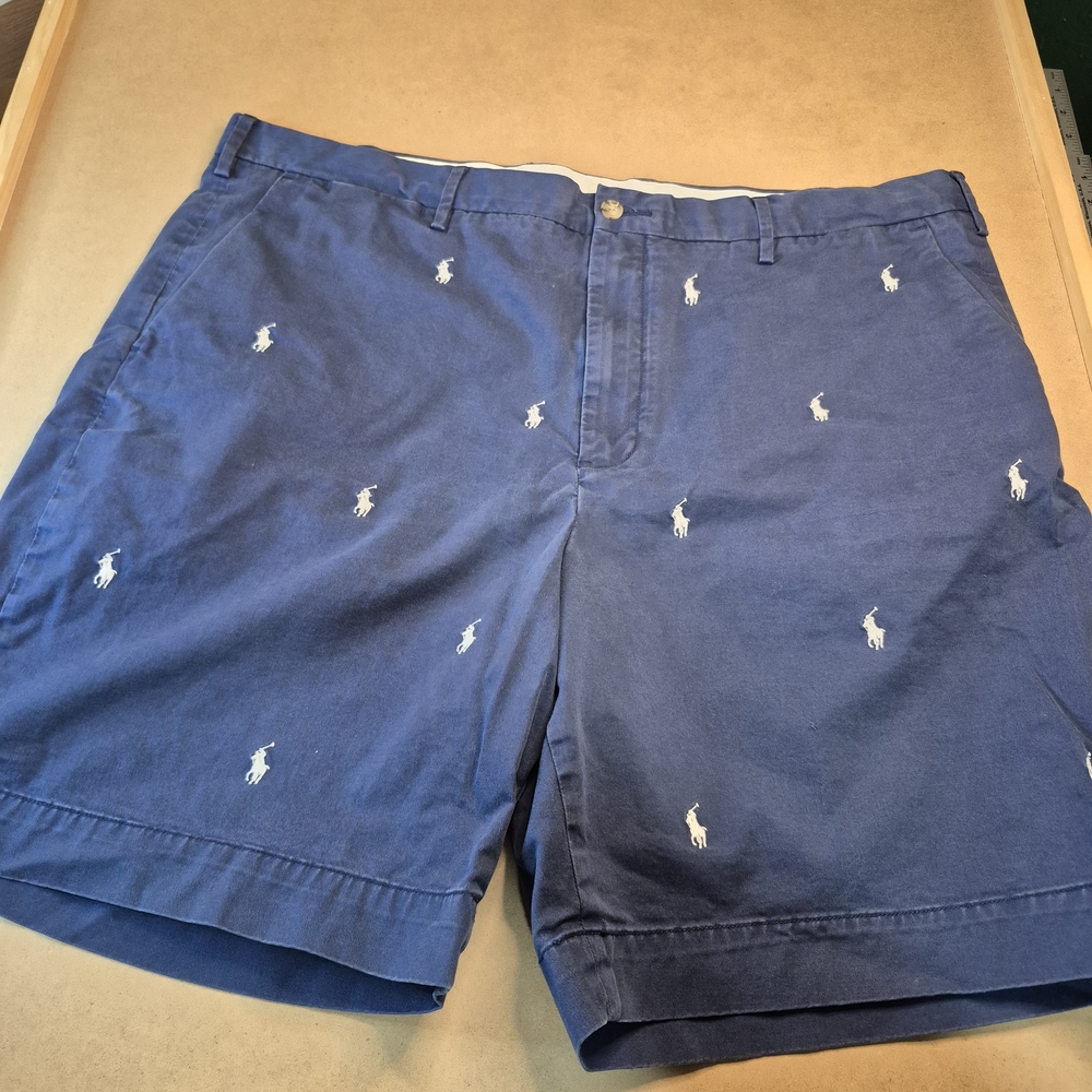 Polo by Ralph Lauren Classic Embroidered Navy Chino Shorts 3336
